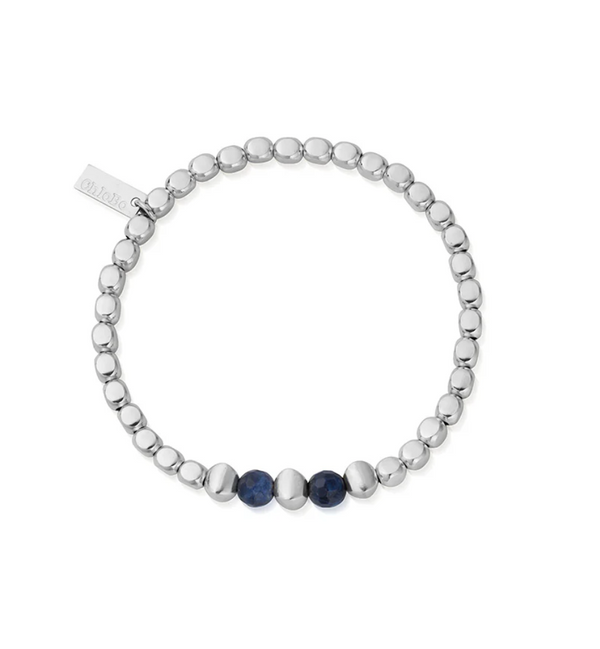 ChloBo Men's Sodalite Cube Bracelet
