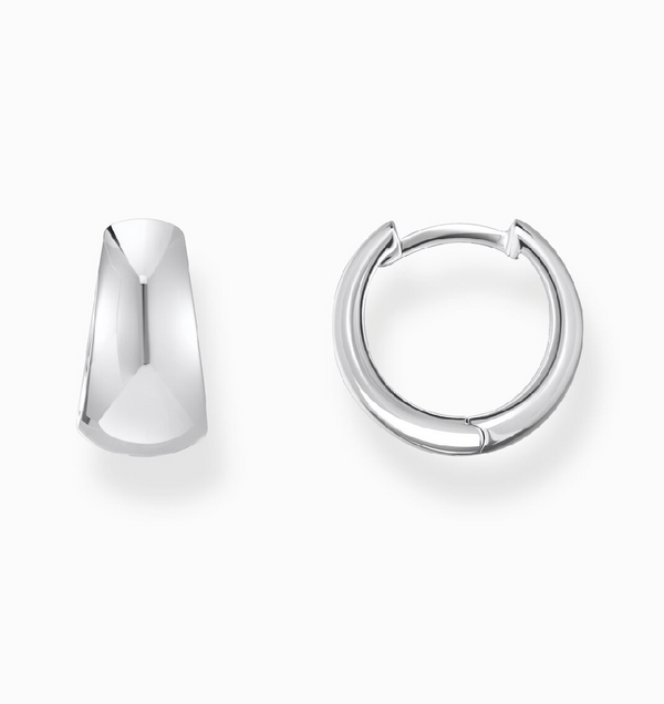 Thomas Sabo Silver Chunky Trapezoidal Hoop Earrings