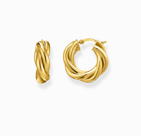 Thomas Sabo Gold Intertwined Hoop Earrings