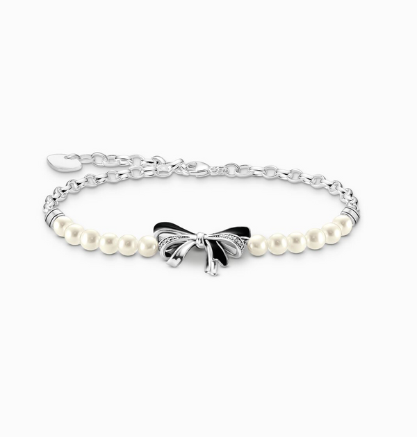 Thomas Sabo Silver Pearl Bow Bracelet