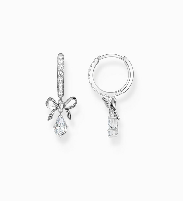 Thomas Sabo Silver Bow Hoop Earrings