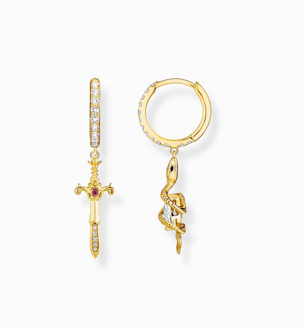 Thomas Sabo Gold Tempting Romance Hoop Earrings