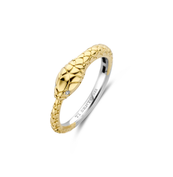 Ti Sento Gold Serpent Ring Size 54