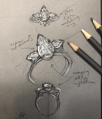 Hand-sketched Unique Jewellery Design Ideas