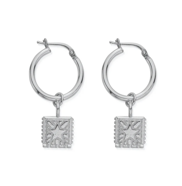 ChloBo Silver Celestial Wonderer Hoop Earrings