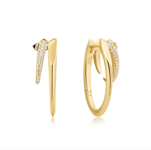 Ania Haie Gold Sparkle Double Hoop Earrings