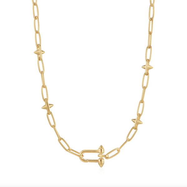 Ania Haie Gold Stud Link Charm Necklace