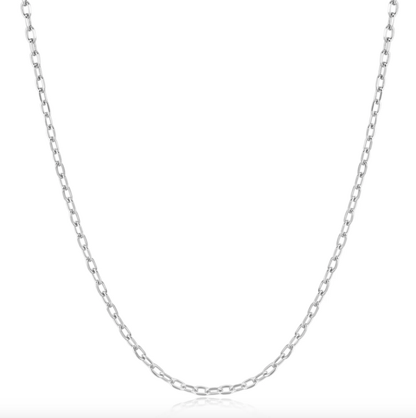 Ania Haie Silver Rectangle Link Chain Necklace