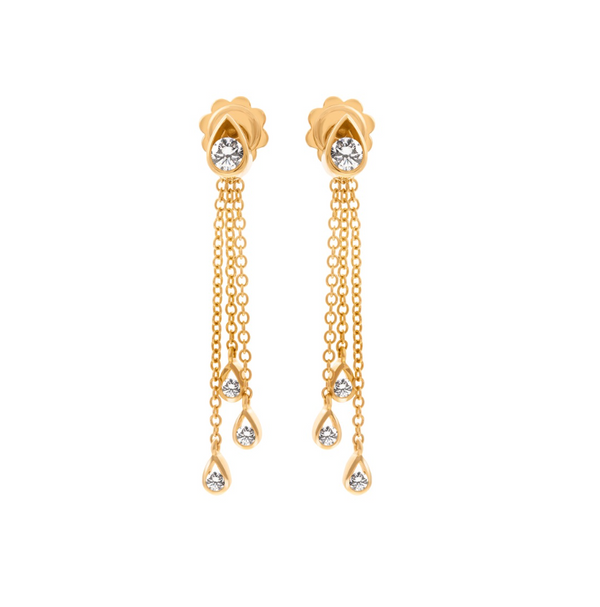 Lucy Q Gold Opulence Triple Drop Earrings