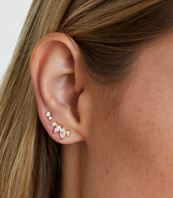 Carat London Gold Kira Stud Earrings