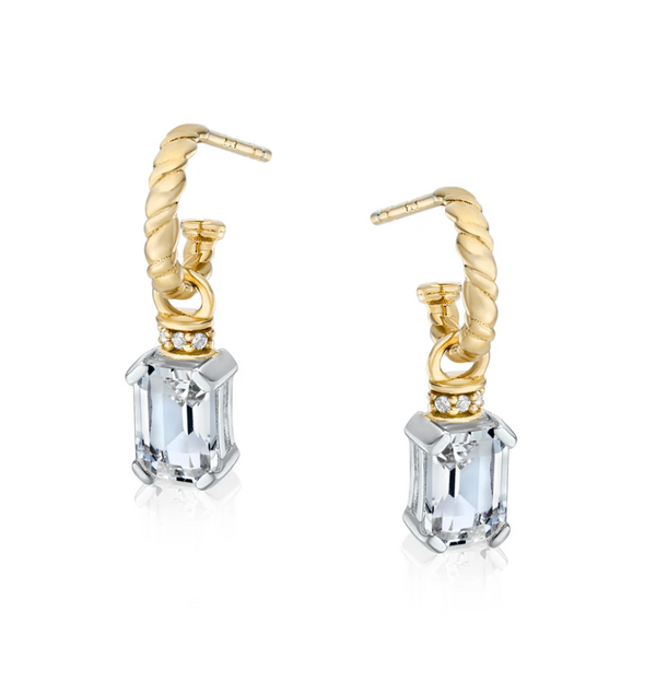 Laura Vann Emerald Cut Hoop Earrings