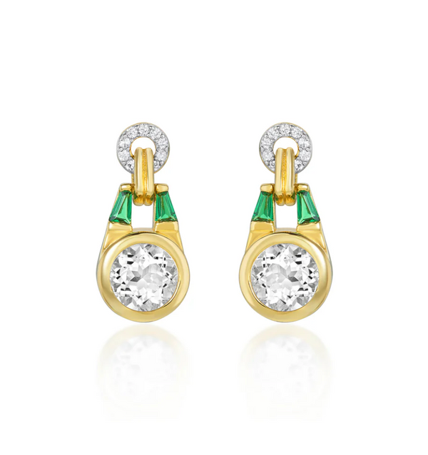 Laura Vann Olive Green Earrings