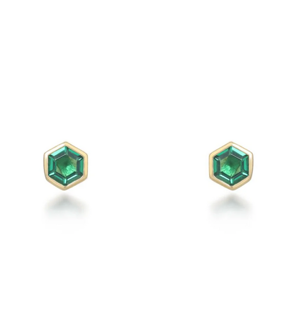 Laura Vann Tia Green Stud Earrings
