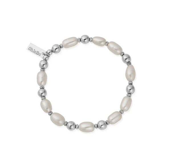 ChloBo Silver Ocean Pearl Bracelet
