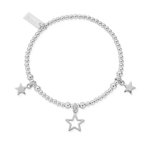 ChloBo Silver Triple Star Bracelet