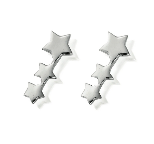 ChloBo Silver Shooting Star Cuff Earrings