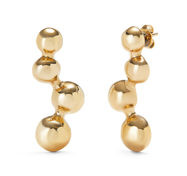 UNO de 50 Gold Ser Intrepida Ball Drop Earrings