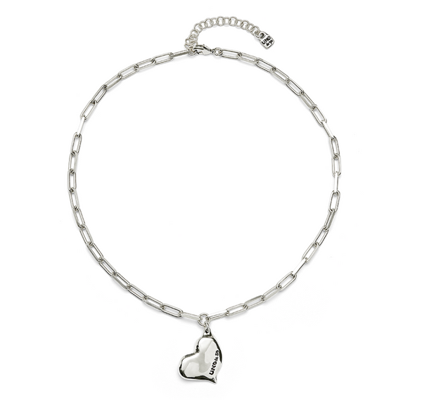 UNO de 50 Silver HeartBeat Necklace