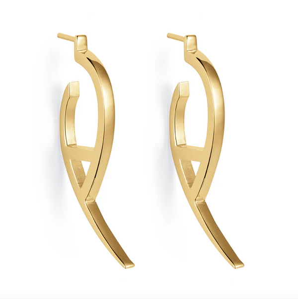 Toolally Gold Flick Earrings