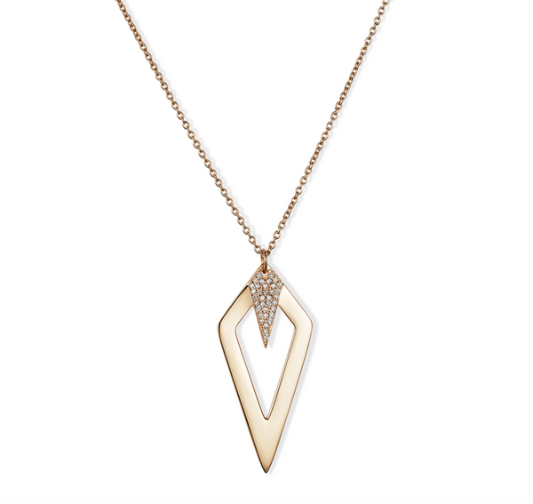 Toolally Gold Arrowhead Pendant Necklace