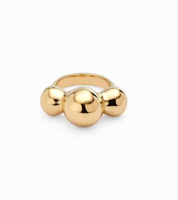 UNO de 50 Gold Ser Intrepida Triple Ball Ring