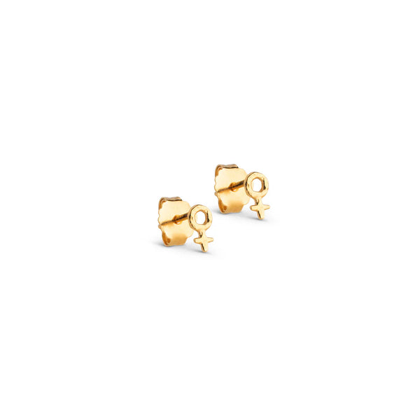 ENAMEL Copenhagen Gold Feminine Power Stud Earrings