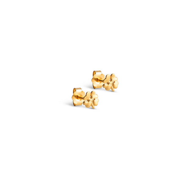ENAMEL Copenhagen Gold Organic Clover Stud Earrings