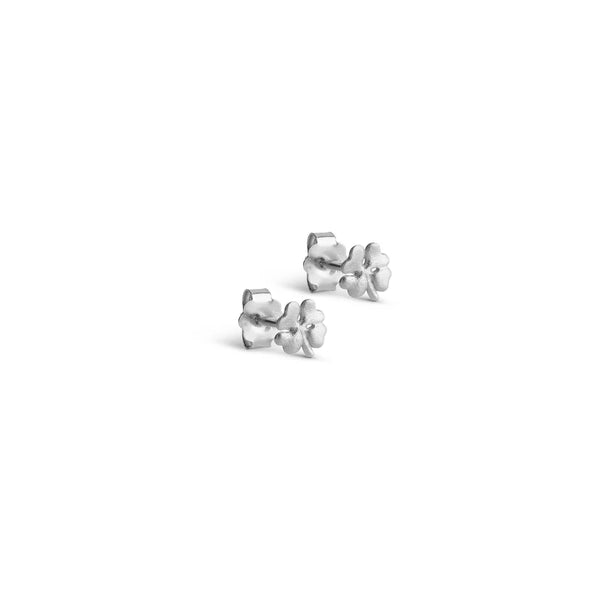 ENAMEL Copenhagen Silver Organic Clover Stud Earrings