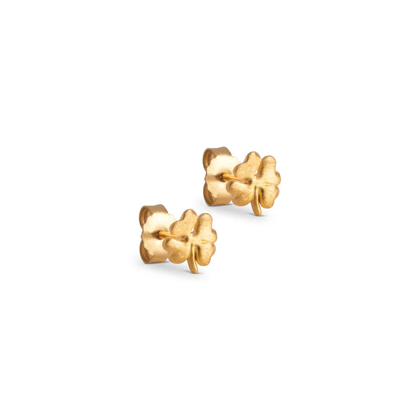 ENAMEL Copenhagen Gold Organic Clover Stud Earrings
