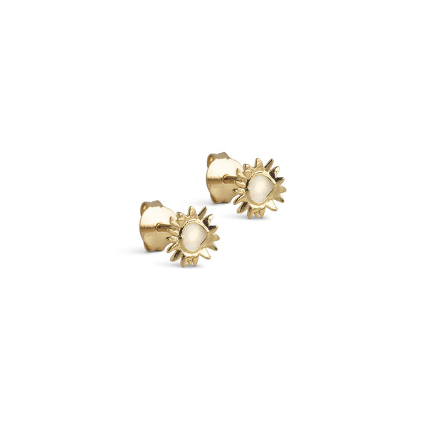 ENAMEL Copenhagen Gold Small Sunshine Stud Earrings