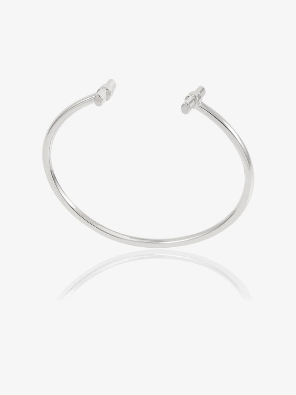 Rachel Jackson Silver Adjustable T-Bar Bangle