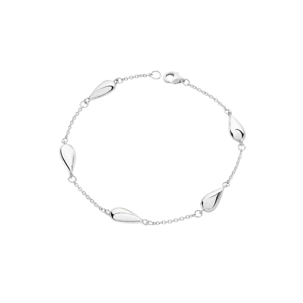Lucy Q Silver Station Tear Drop Bracelet