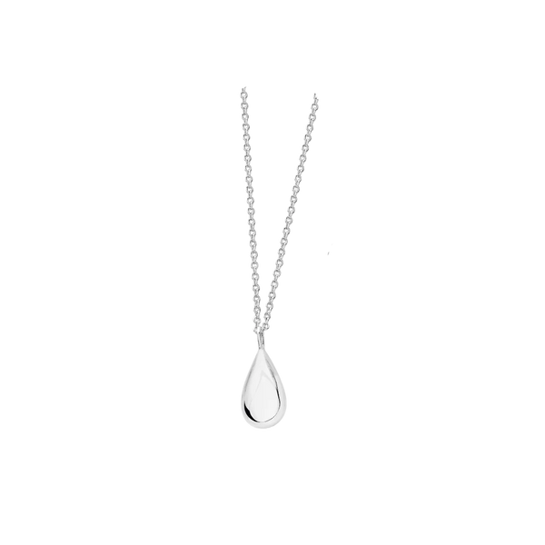 Lucy Q Silver Tear Drop Pendant Necklace