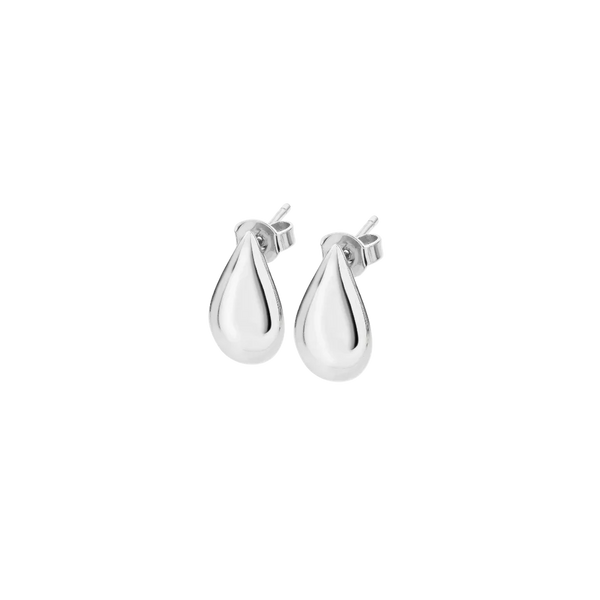 Lucy Q Silver Large Tear Drop Studs