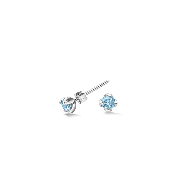 Dower & Hall Silver 4mm Blue Topaz Orissa Studs