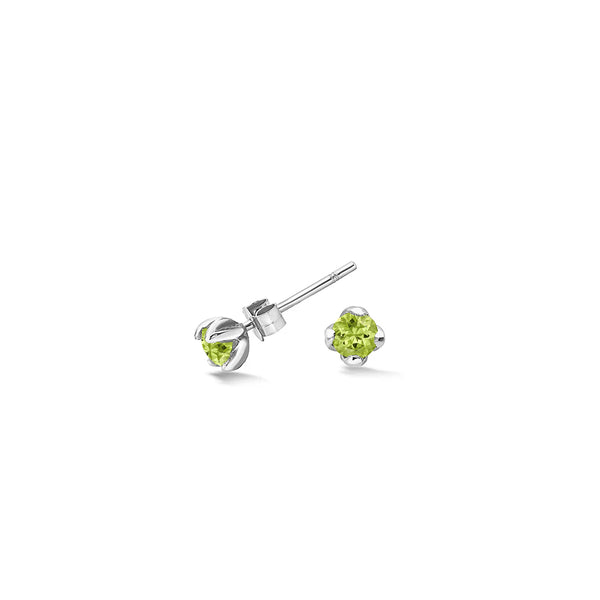 Dower & Hall Silver 4mm Peridot Orissa Stud Earrings