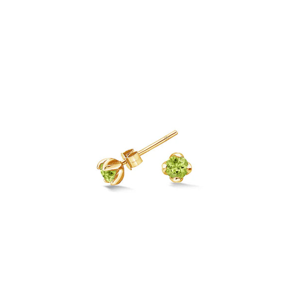 Dower & Hall Gold 4mm Peridot Orissa Studs