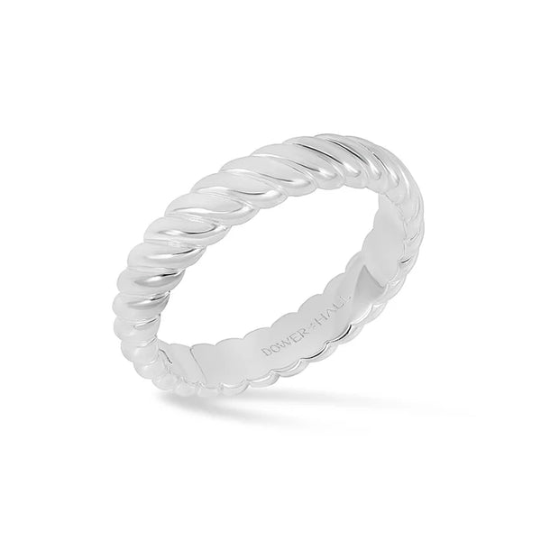 Dower & Hall Silver Twist Twinkle Ring