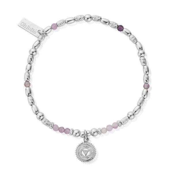 ChloBo Silver Amethyst Third Eye Chakra Bracelet