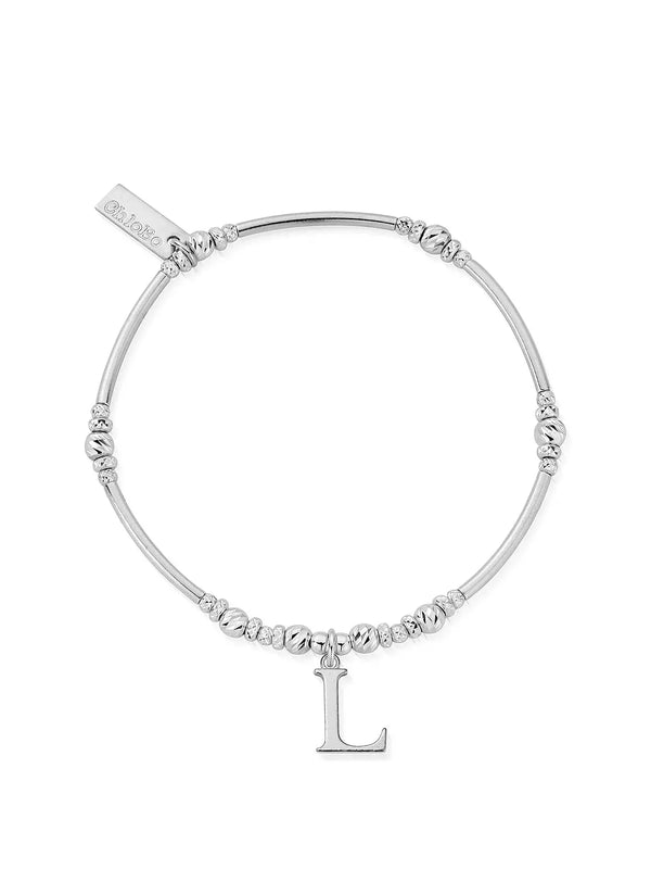 ChloBo Silver Iconic Initial 'L' Bracelet