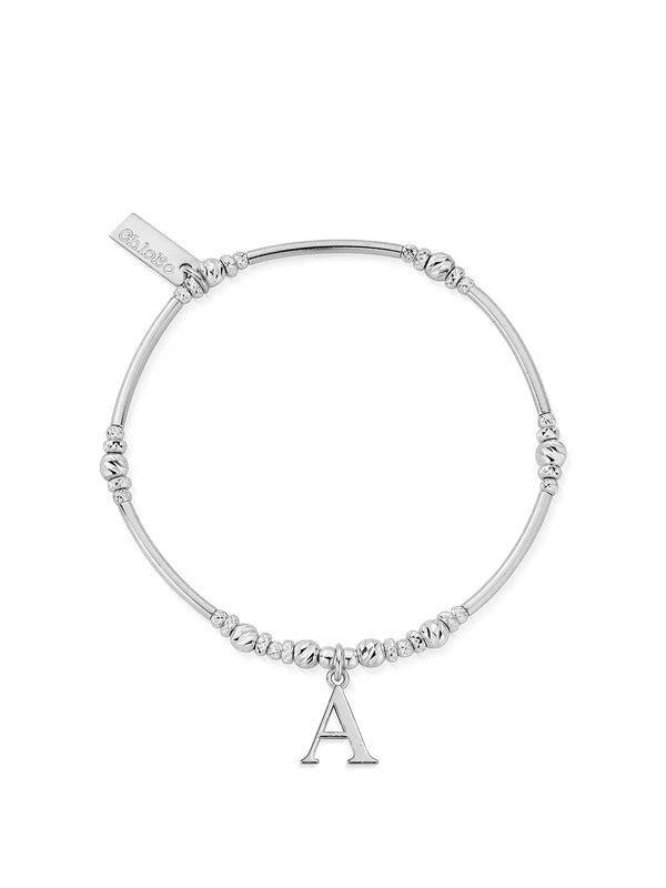ChloBo Silver Iconic Initial 'A' Bracelet