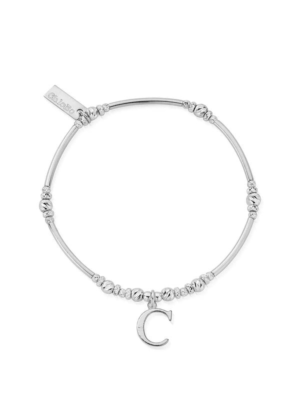 ChloBo Silver Iconic Initial 'C' Bracelet