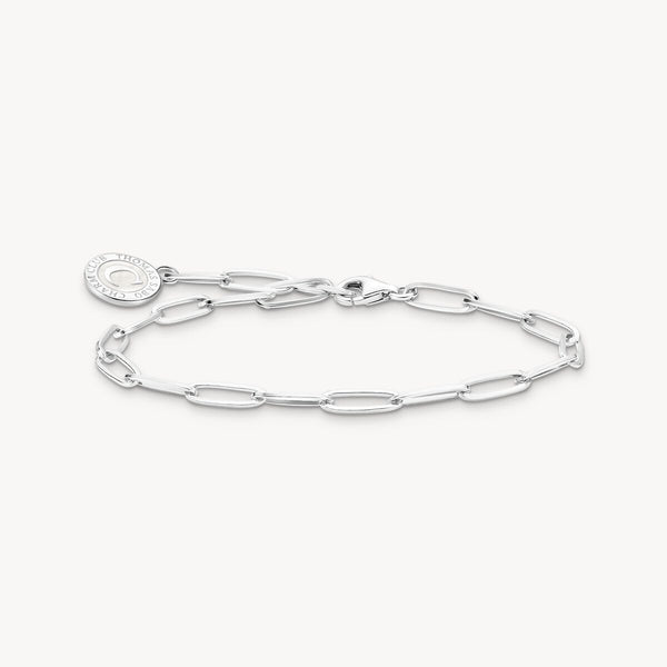 Thomas Sabo Silver 19cm Classic Charm and White Enamel Coin Bracelet