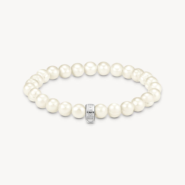 Thomas Sabo Silver Freshwater Cultured Pearls Charm Bracelet