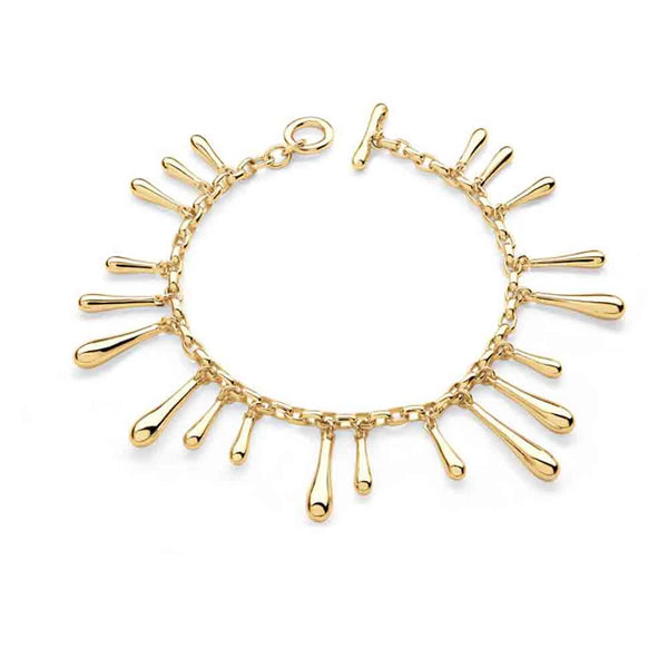 Lucy Q Gold Multi-Drop Bracelet
