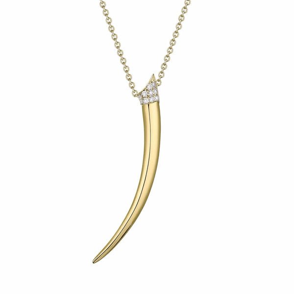 Shaun Leane Gold & Diamond Pave Sabre Pendant